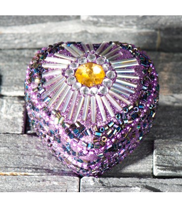 Heart jewelry box - Violet