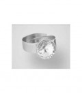 Green Swarovski crystal ring