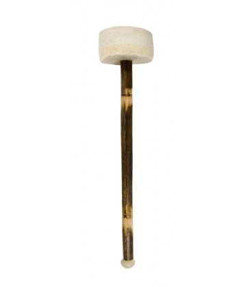 Wood and felt mallet for Tibetan bowl