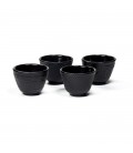 Ensemble de 4 tasses en fonte Tetsubin style Japonais