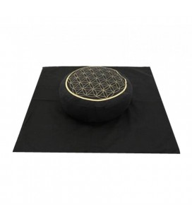 Flower of Life Complete Meditation Set Black and Gold