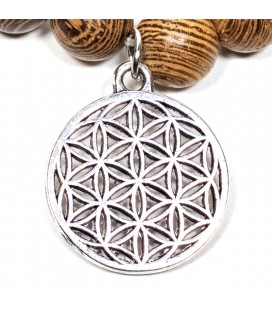 Wooden bracelet wengé Fleur de Vie