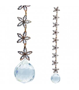 Feng Shui crystal and stars suspension