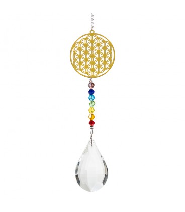 Suspension Feng Shui fleur de Vie et 7 chakras