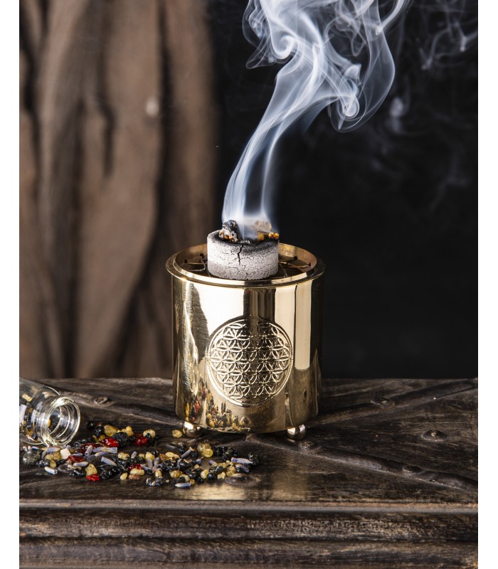 Brûle encens en métal avec le symbole de la Fleur de Vie - La Boutique du  Feng Shui