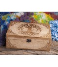 Solid wood chest Tree of Life