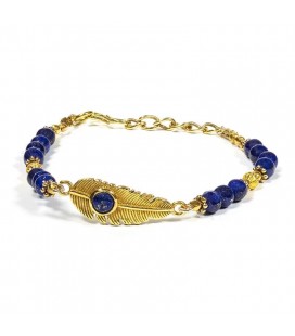 Lapis Lazuli Feather Bracelet