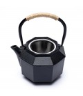 Hexagonal teapot in cast iron Japanese style