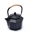 Hexagonal teapot in cast iron Japanese style