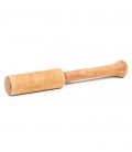 Baton en bois et cuir pour bol chantant