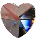 28mm multifaceted crystal heart