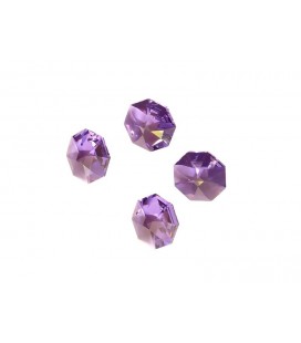 Set of 4 small purple diamond-shaped crystals