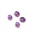 Lot de 4 petits cristaux forme diamant mauve