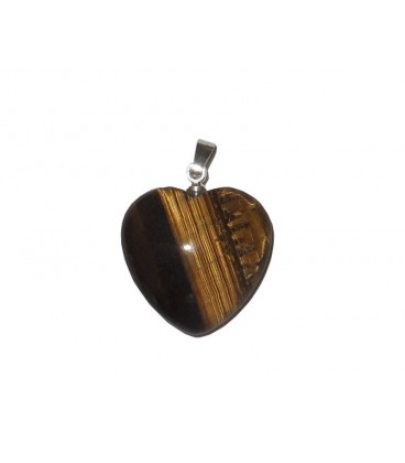pendentif cœur oeil de tigre 2cm pendentif cœur oeil de tigre 2cm