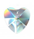 Cœur en cristal multifacettes de 28mm
