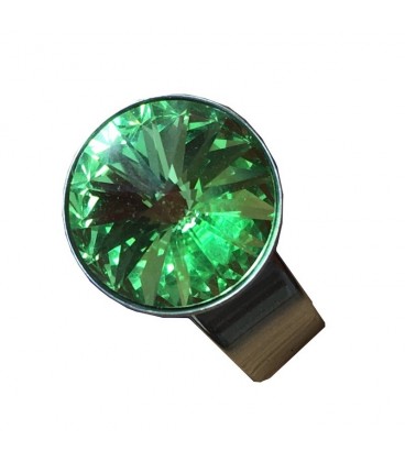 Green Swarovski crystal ring