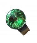 Green Swarovski crystal ring