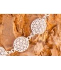Silver flower of life bracelet