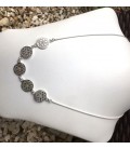 Silver flower of life necklace